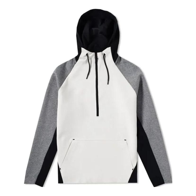 Nike Tech Fleece Half Zip Hoodie 'Light Bone Carbon Heather' 884892-072