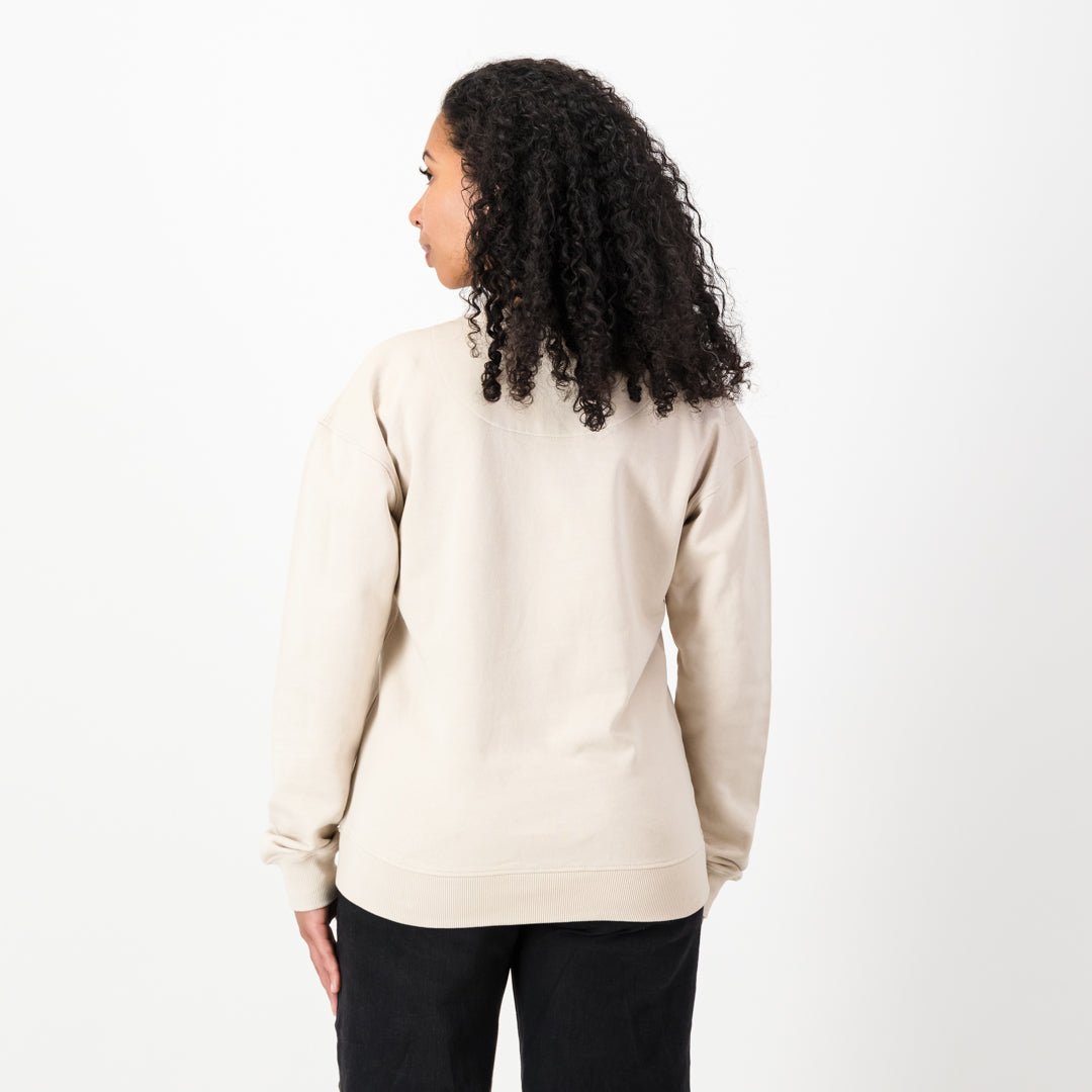 Old School Large Shield Crew Neck Sweat-Ivory