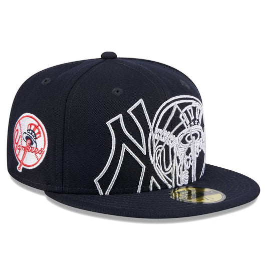 New York Yankees New Era Navy Game Day Overlap 59FIFTY Fitted Hat