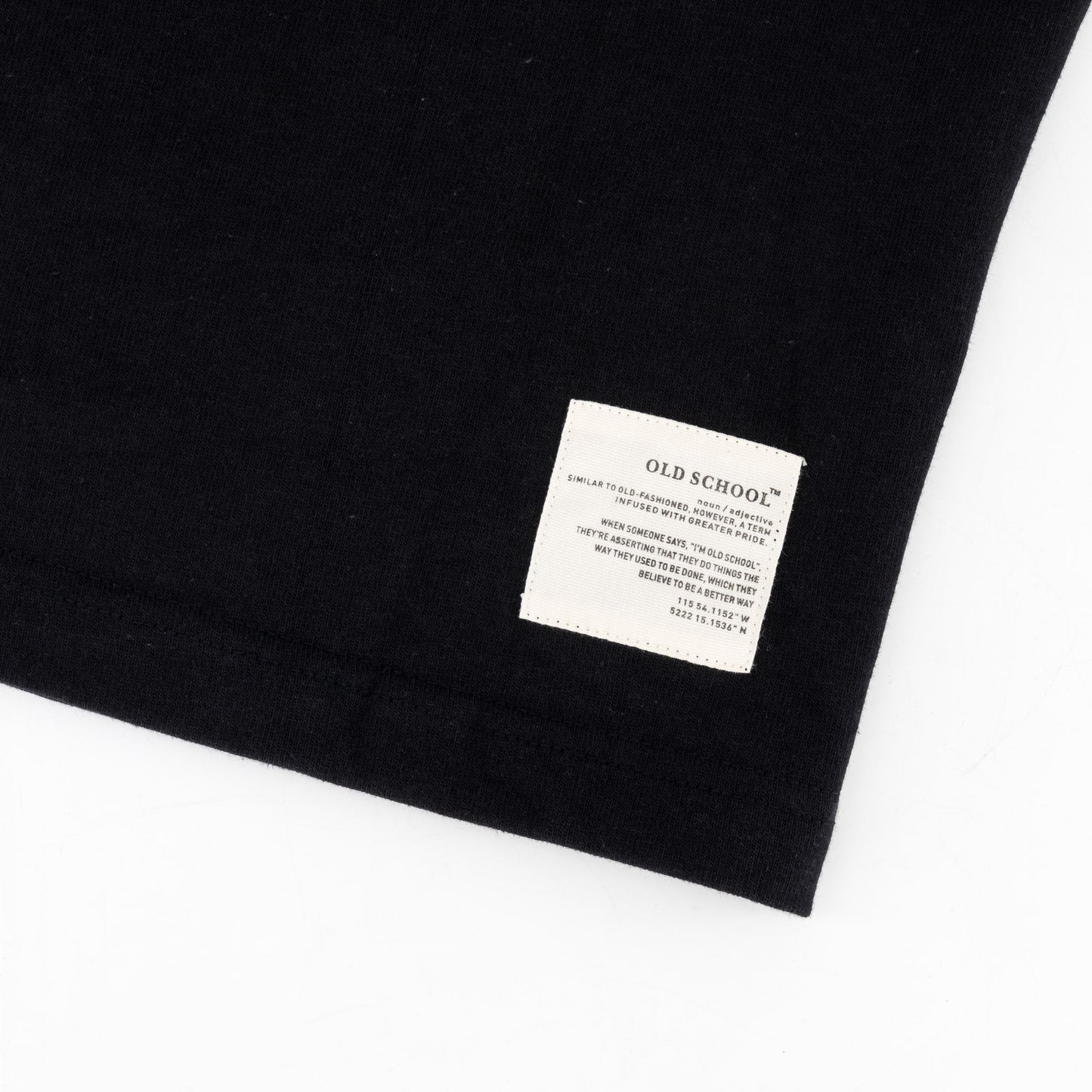 Old School Script Boxy Crew Tee-Black