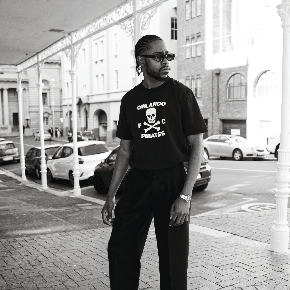 Orlando Pirates Graphic Regular Crew Tee-Black