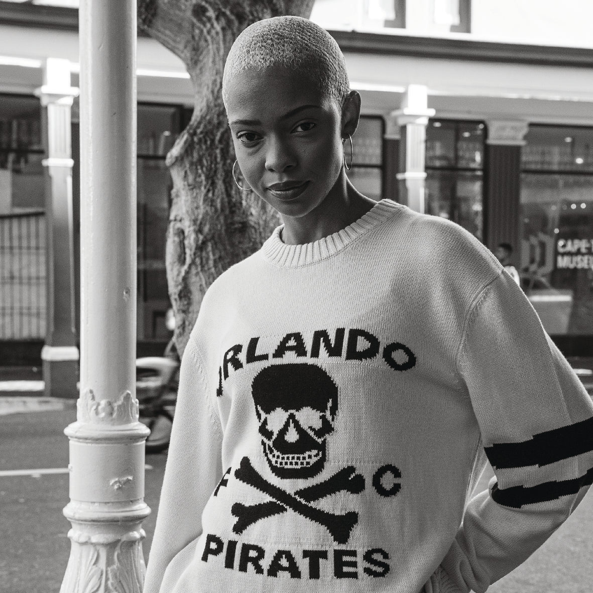Orlando Pirates Xbone Crew Knit LS Jersey-Ivory