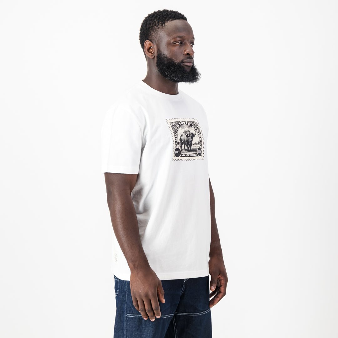 Old School Buffalo Regular Crew Tee-White