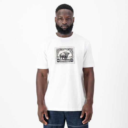 Old School Buffalo Regular Crew Tee-White