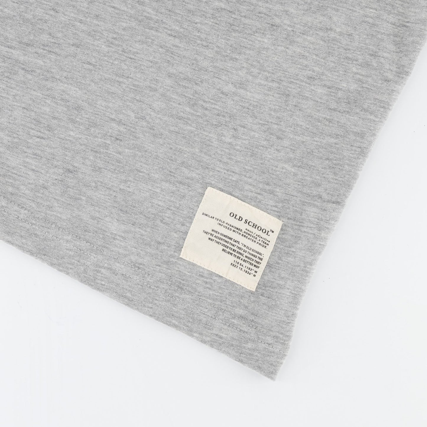 Old School Ellie Regular Crew Tee-LT Grey Melange