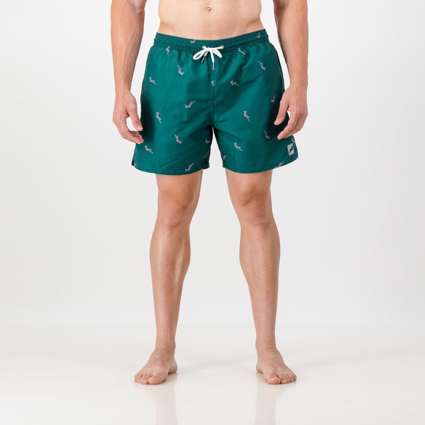 Springboks All Over Print Swim Short-Teal