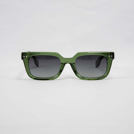 Old School Rectangle Sunglasses-Charcoal