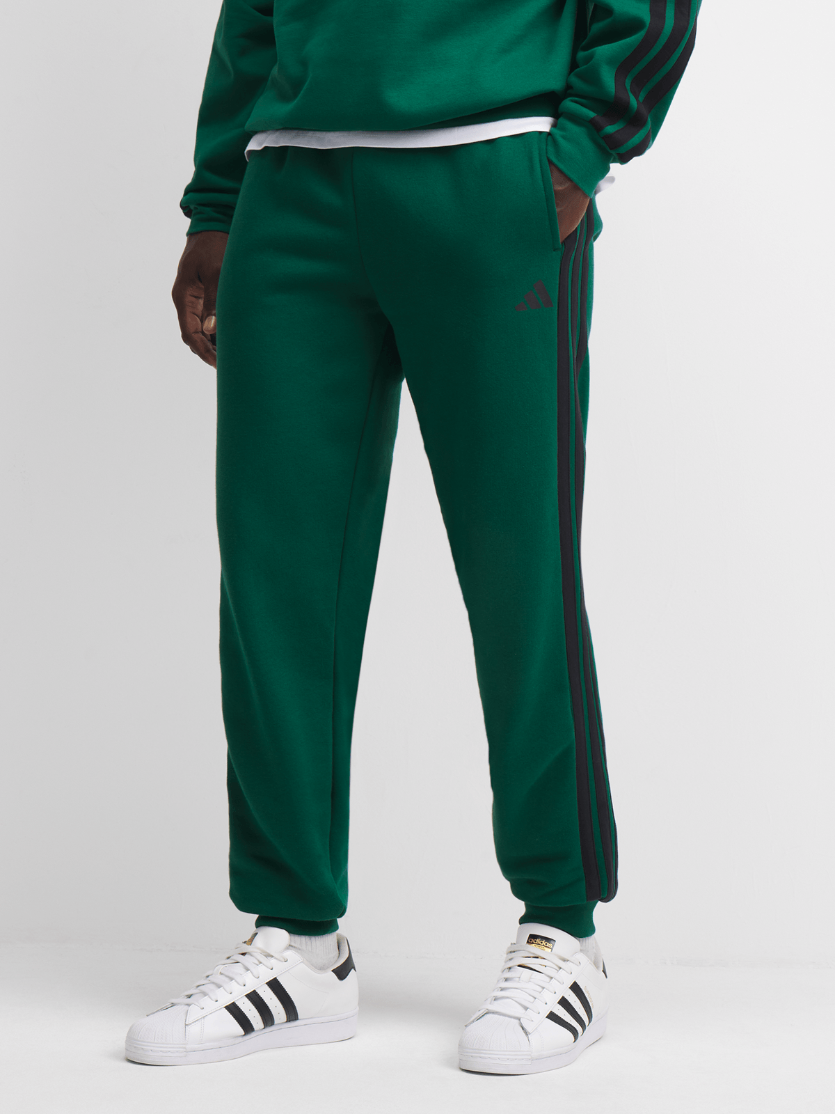 adidas Mens 3-Stripes Collegiate Green Pants