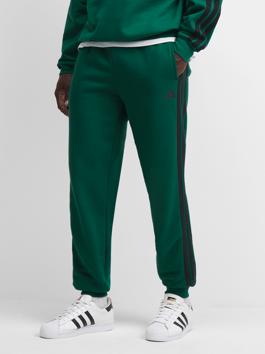 adidas Mens 3-Stripes Collegiate Green Pants