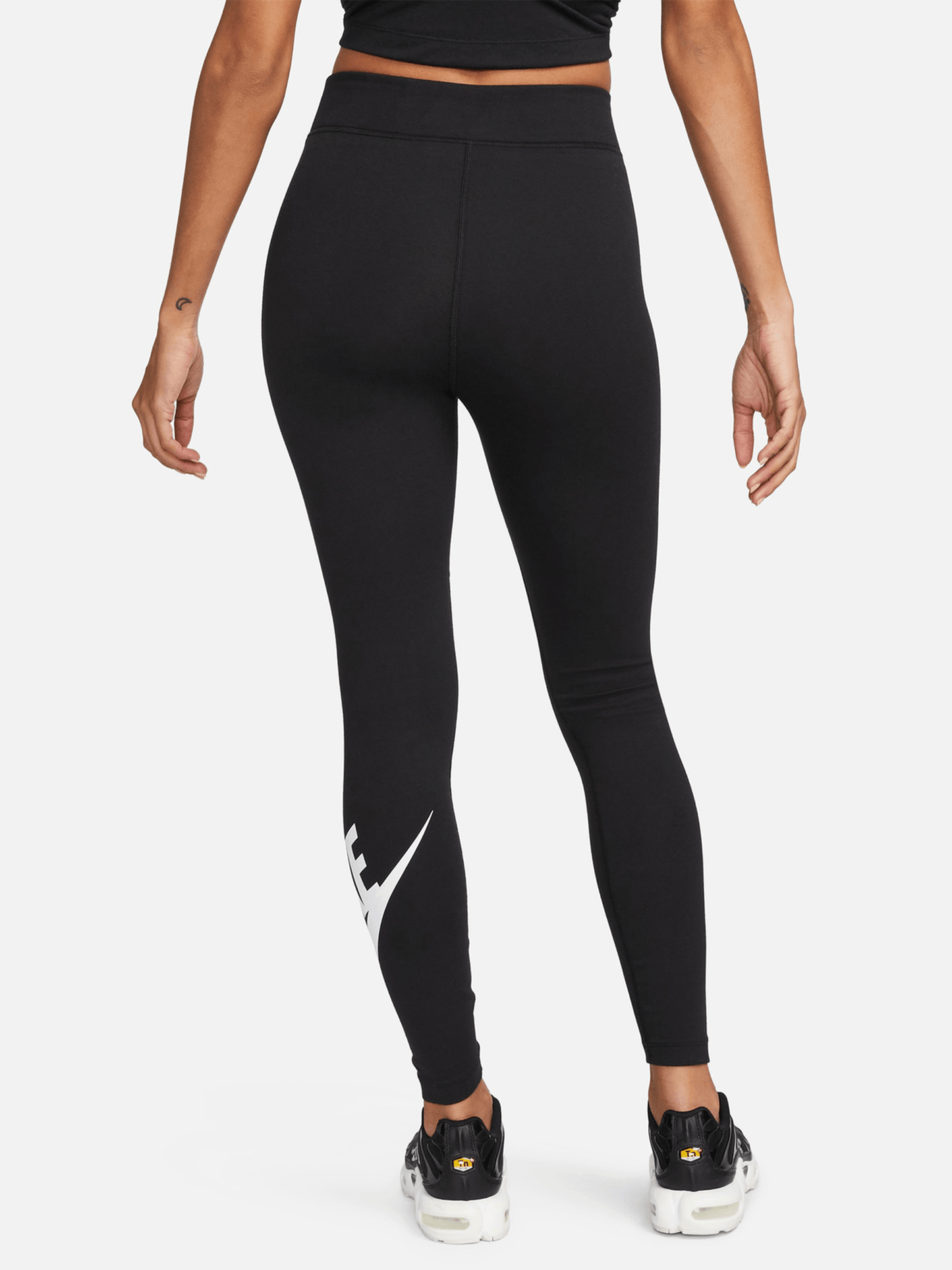 Nike Womens Sportswear Classics High-Waisted Graphic Black Leggings