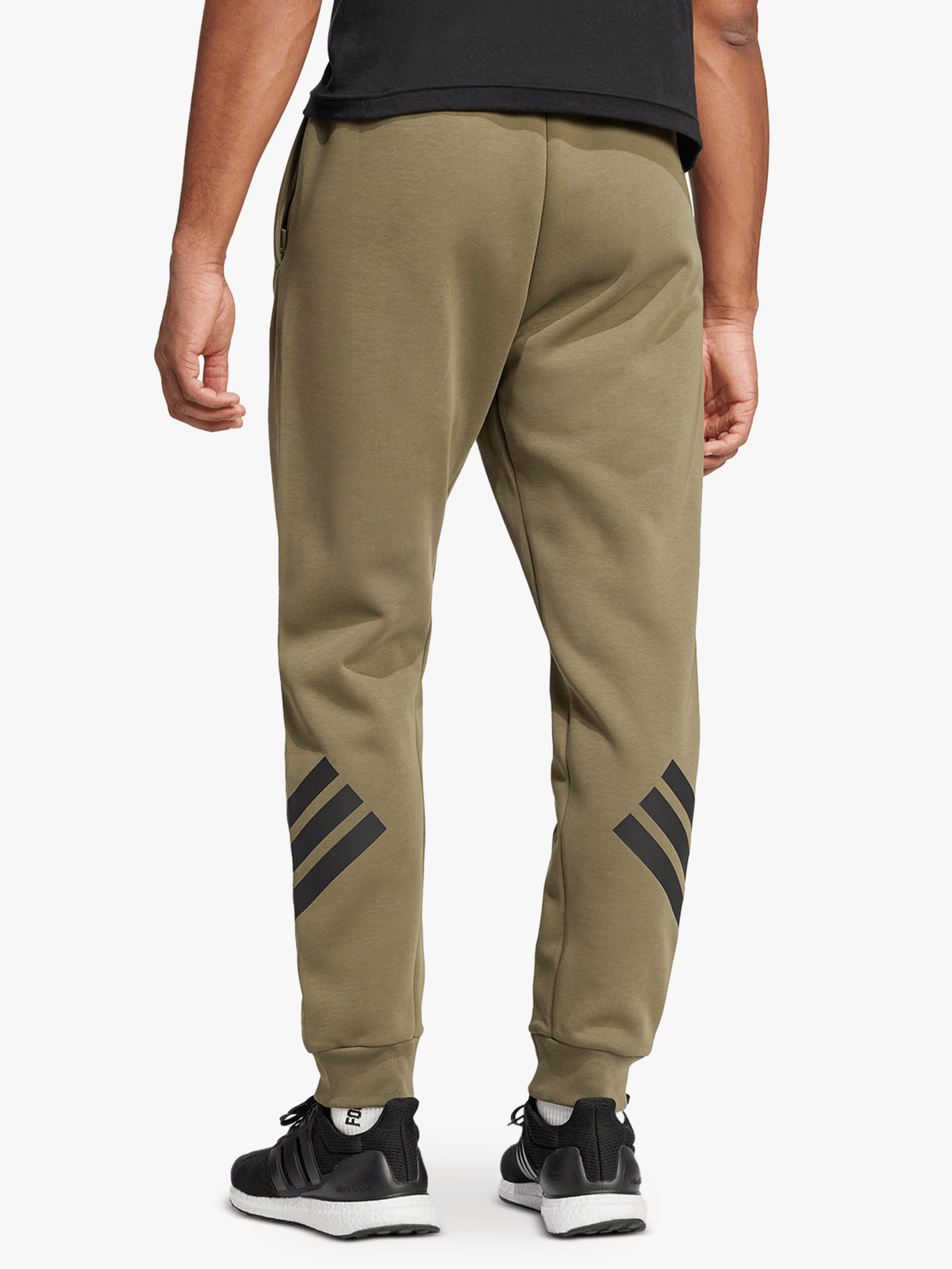 adidas Mens Future Icons 3-Stripes Olive Pants