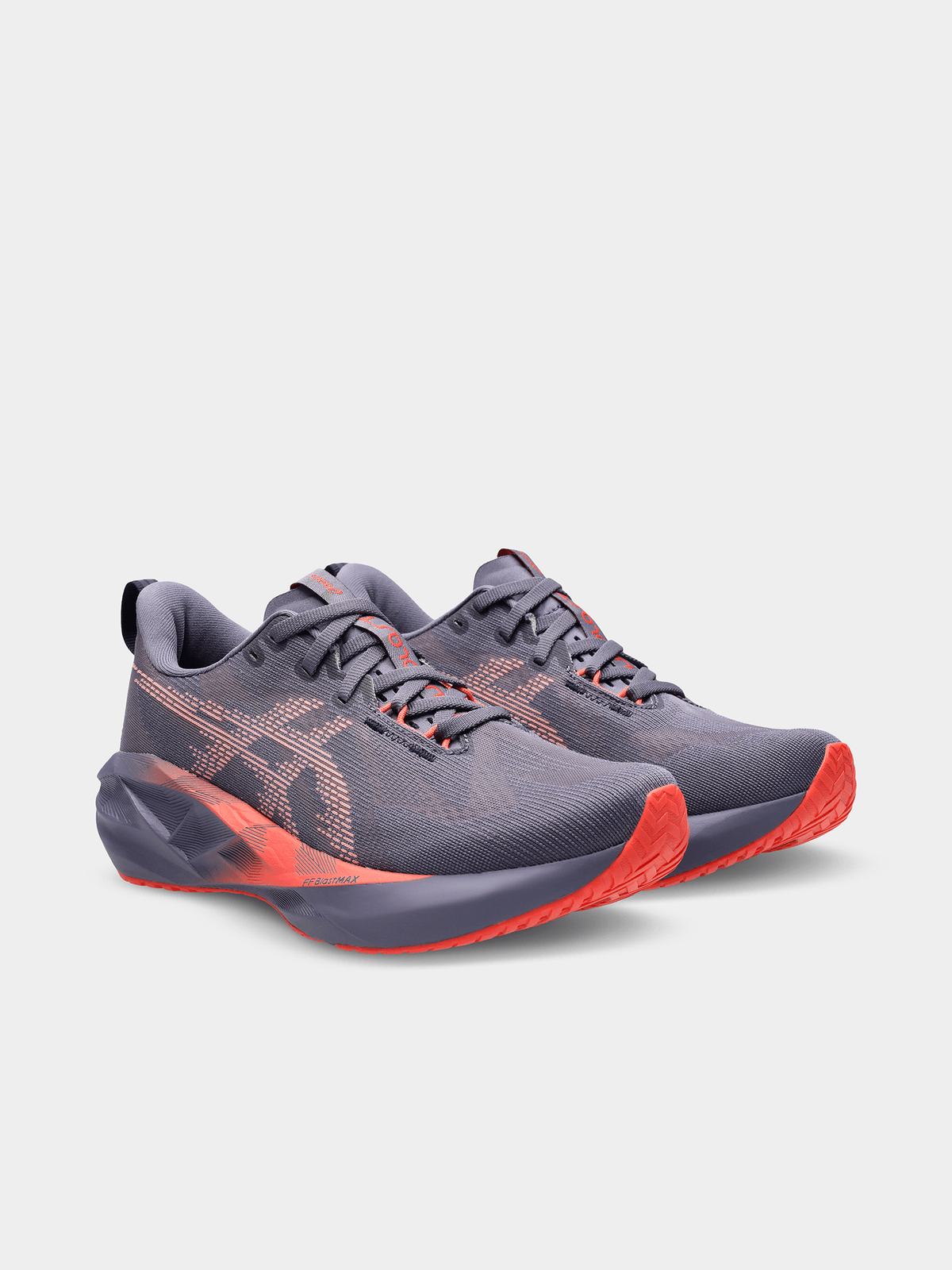 Asics Womens Novablast 5 Greyish Purple/Coral Reef Running Shoes