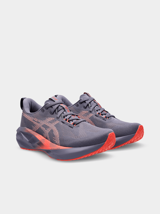 Asics Womens Novablast 5 Greyish Purple/Coral Reef Running Shoes