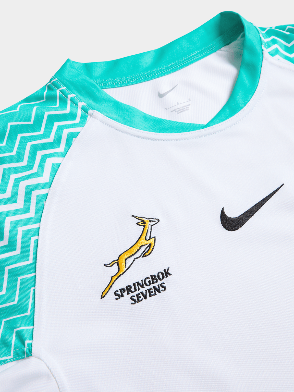 Nike Mens Springbok 7's White Away Stadium Jersey 2024