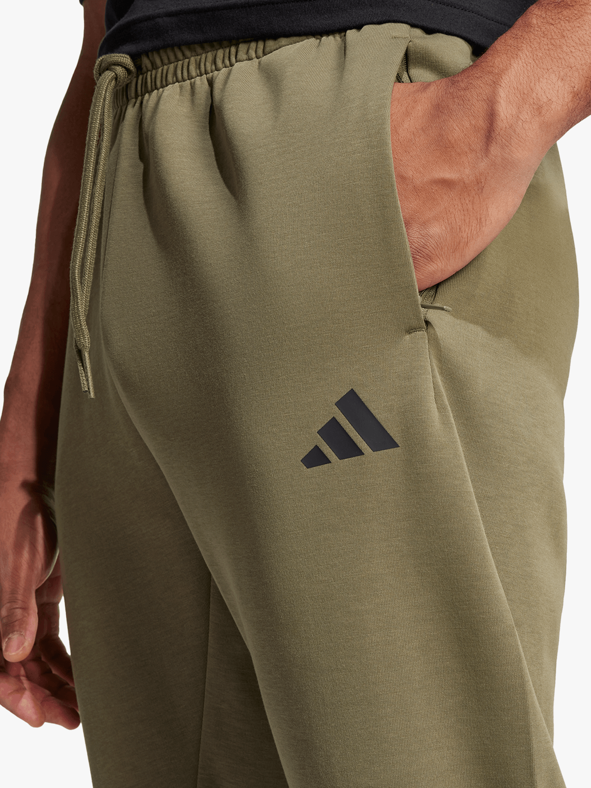 adidas Mens Future Icons 3-Stripes Olive Pants
