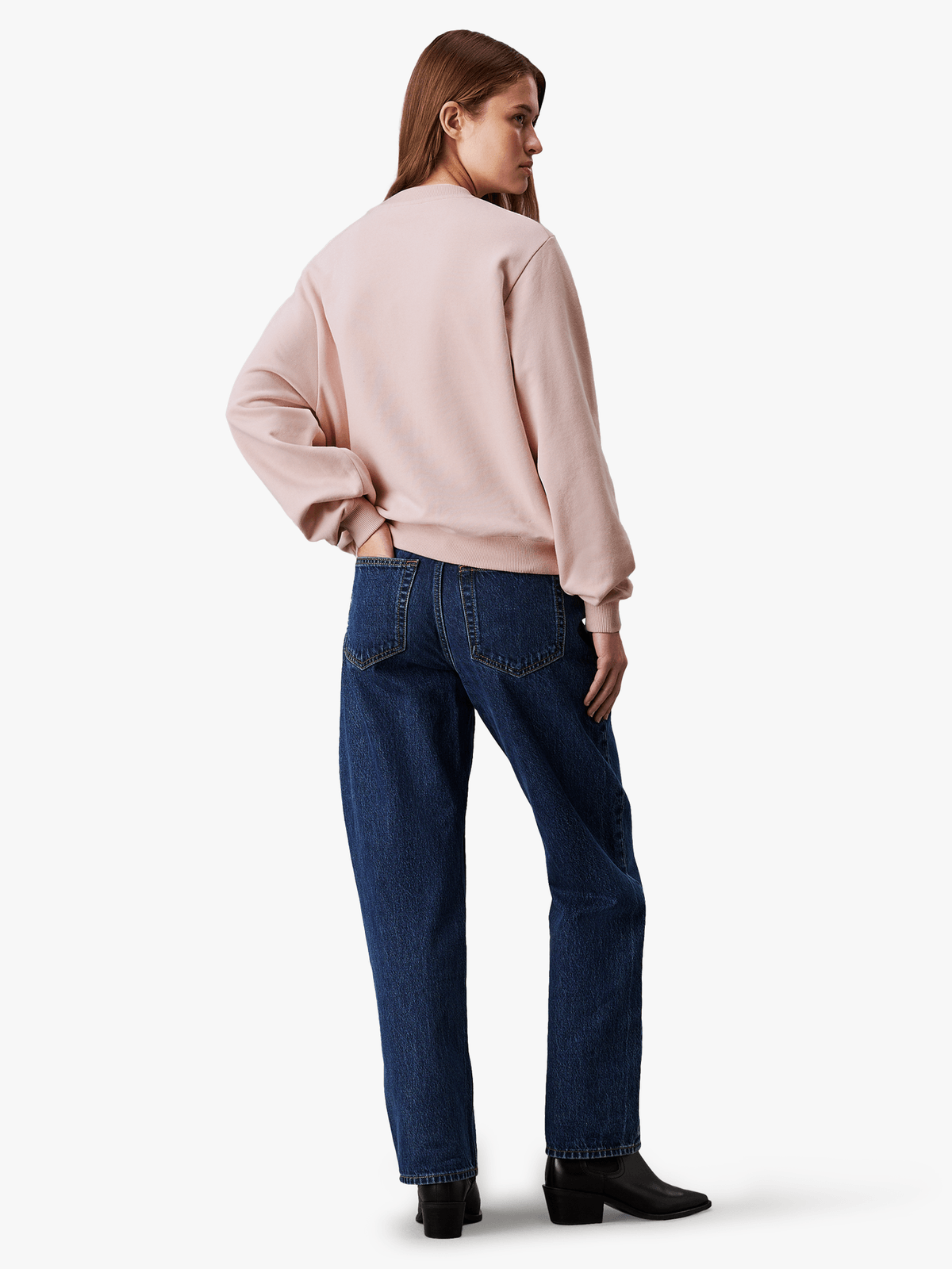 Women's Calvin Klein Peach Chenille Monologo Sweater