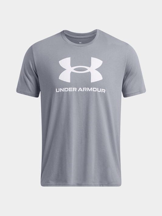 Mens Under Armour Sportstyle Logo Grey Tee