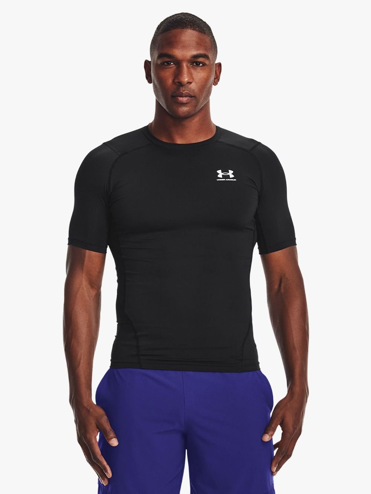 Under Armour Mens HeatGear Base Black Short Sleeve Top