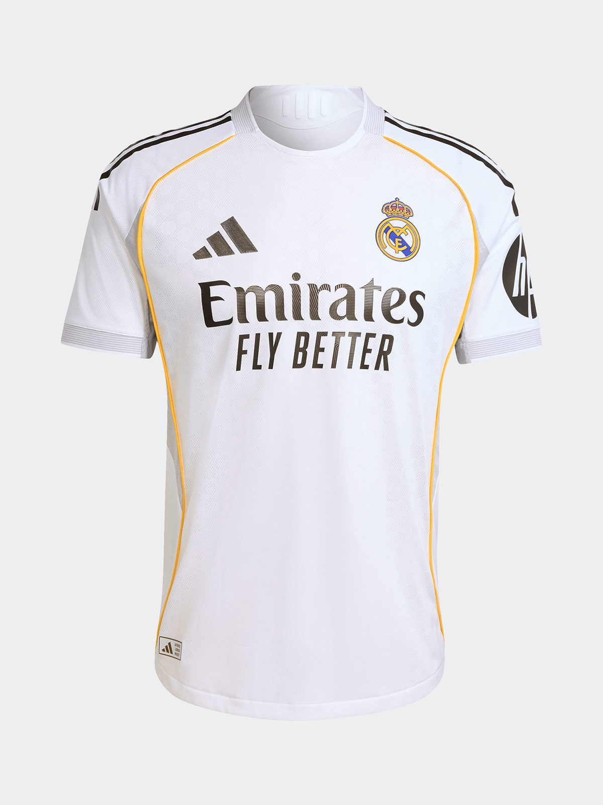 adidas Mens Real Madrid Home 25/26 White Authentic Jersey