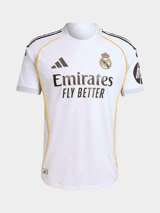 adidas Mens Real Madrid Home 25/26 White Authentic Jersey
