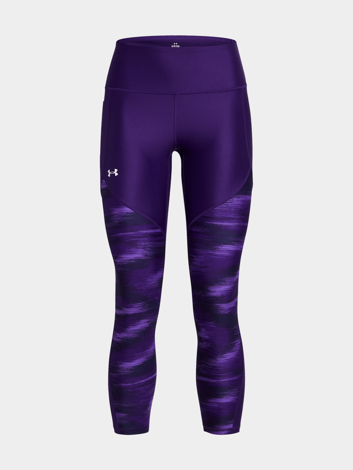 Under Armour Womens Tech™ Printed Panel Ankle Purple Leggings