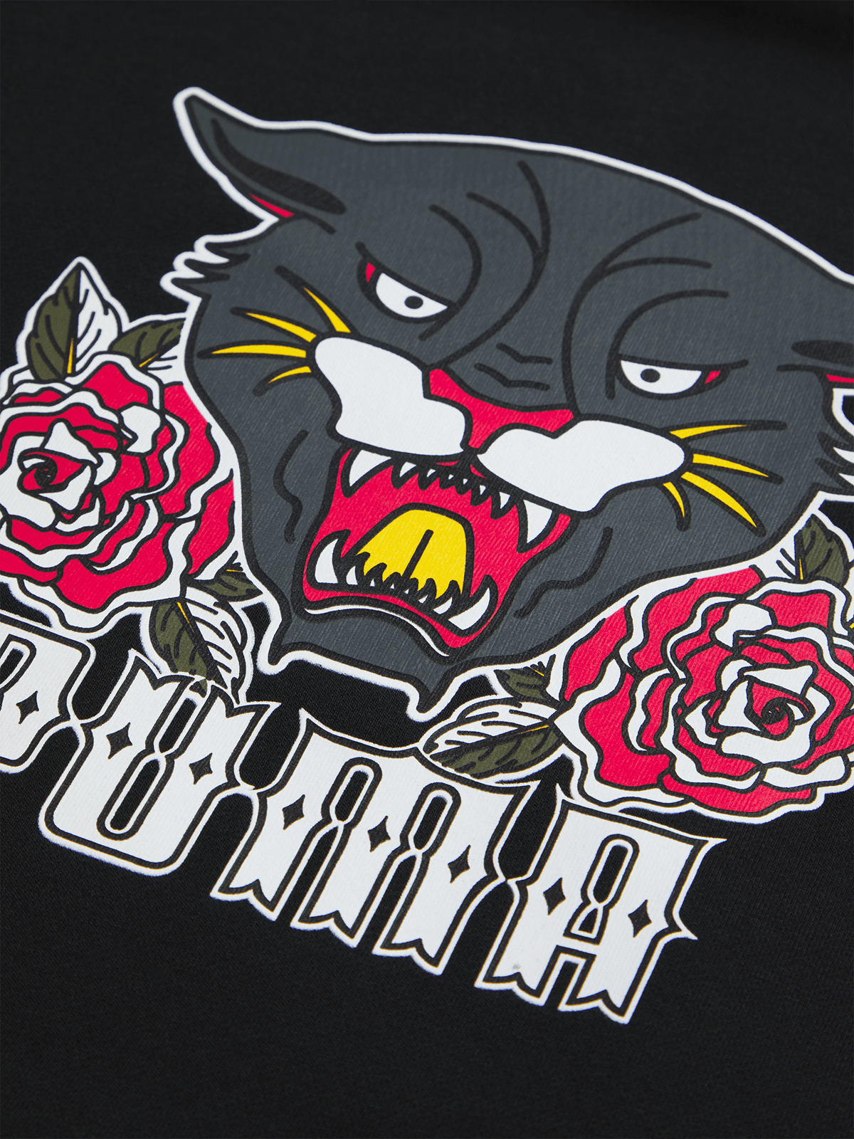 Puma Women's Puma Tattoo Graphic Black Oversized Hoodie