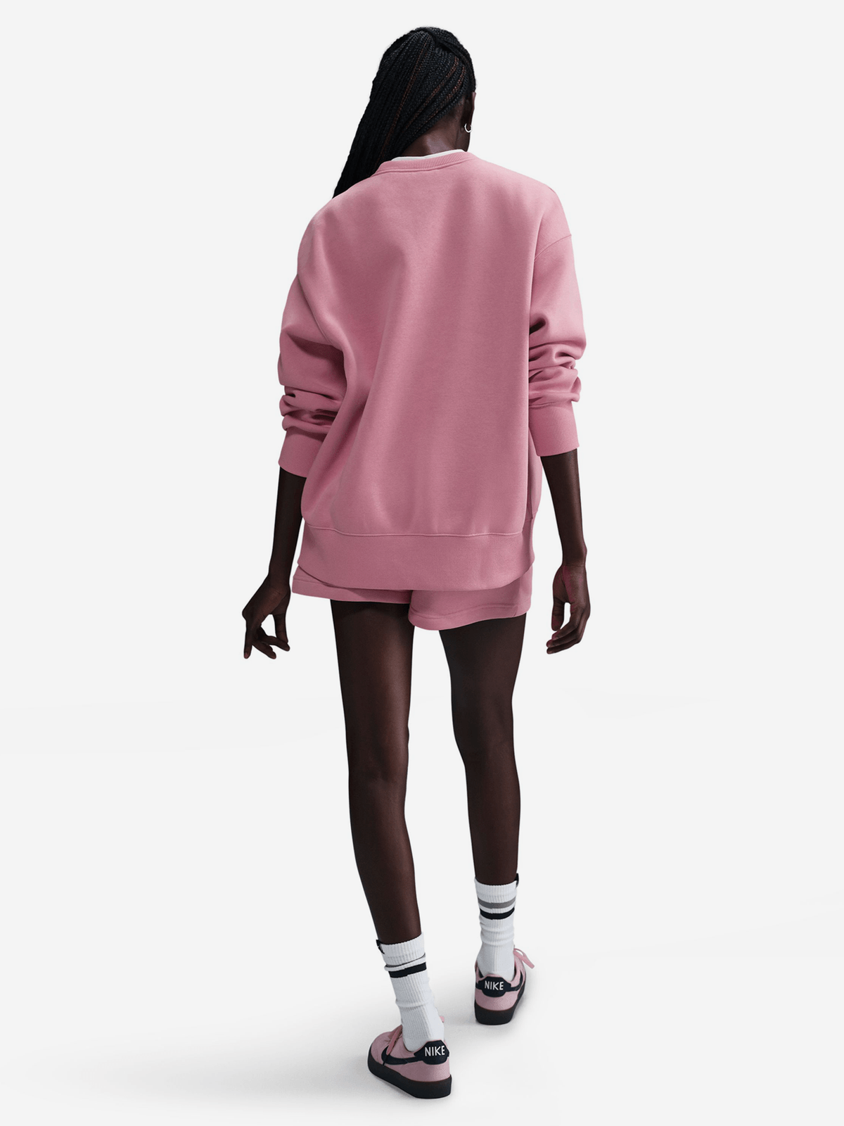 Nike Womens Sportswear Phoenix Fleece Oversized Pink Sweatshirt