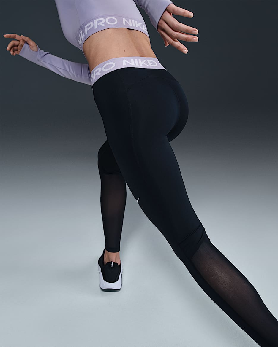 Nike Pro
Women's Mid-Rise Mesh-Panelled Leggings