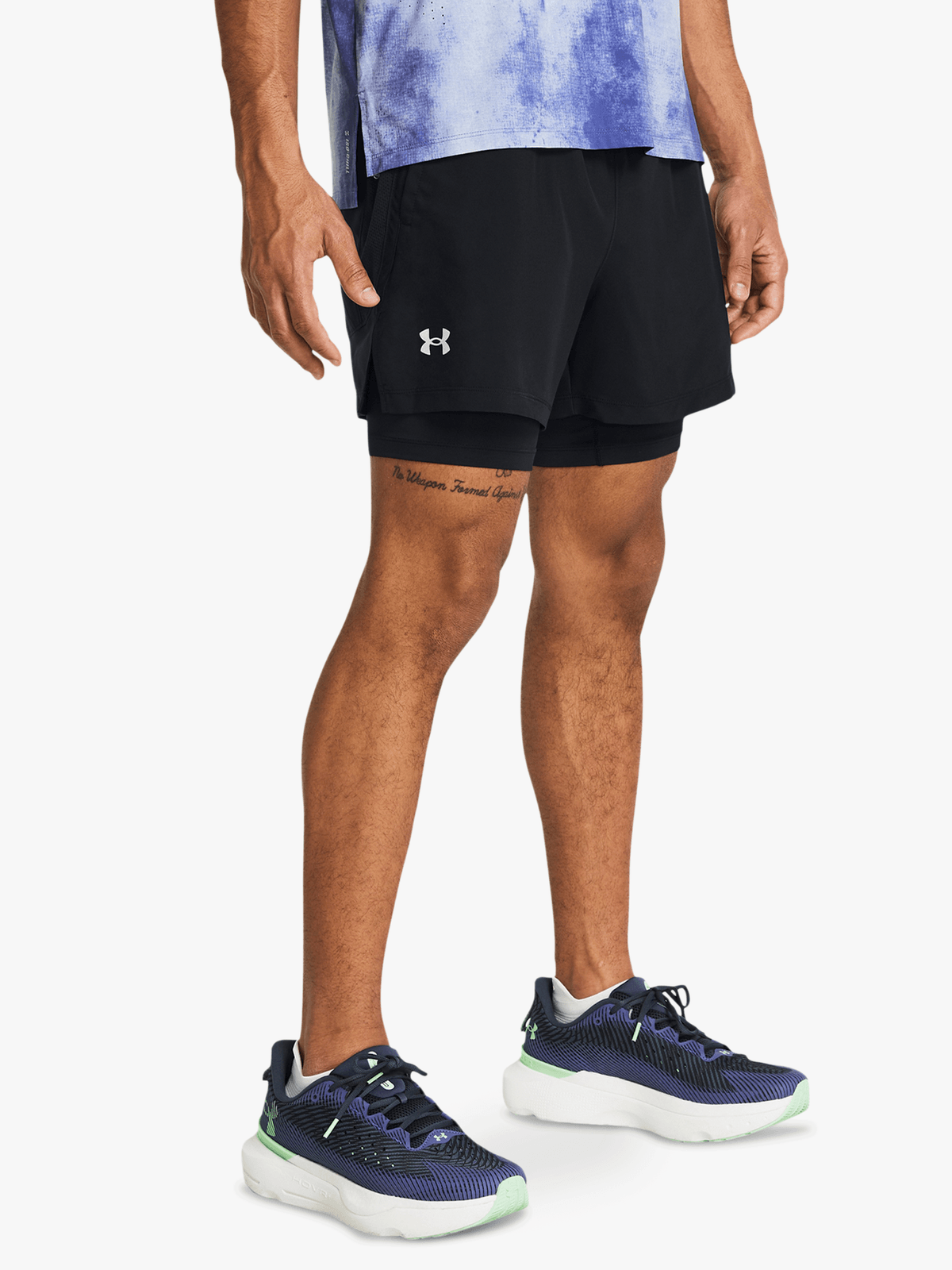 Under Armour Mens Launch 5" 2in1 Black Shorts
