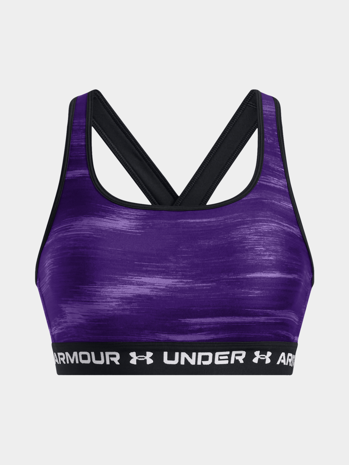 Under Armour® Womens Mid Crossback Printed Purple Sports Bra