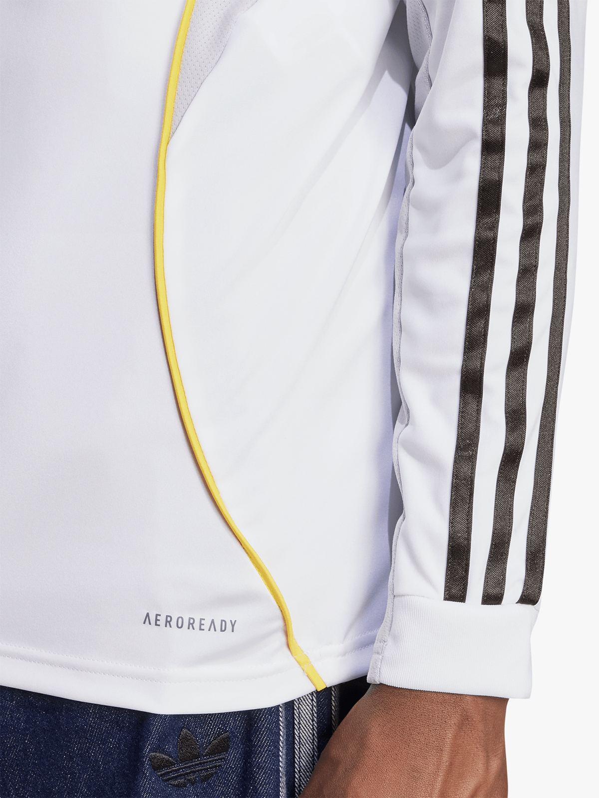 adidas Mens Real Madrid Home 25/26 Long Sleeve White Stadium Jersey