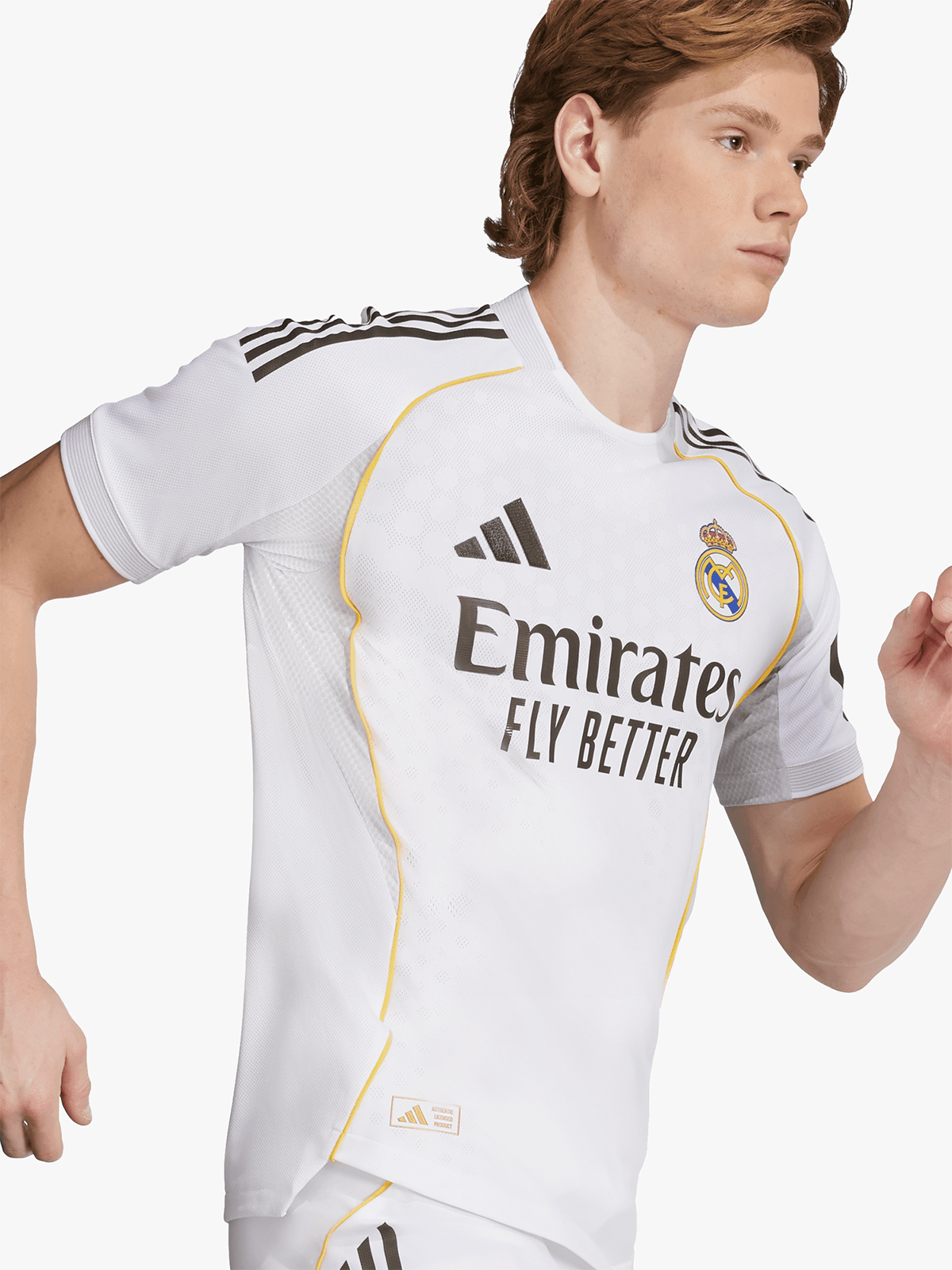 adidas Mens Real Madrid Home 25/26 White Authentic Jersey