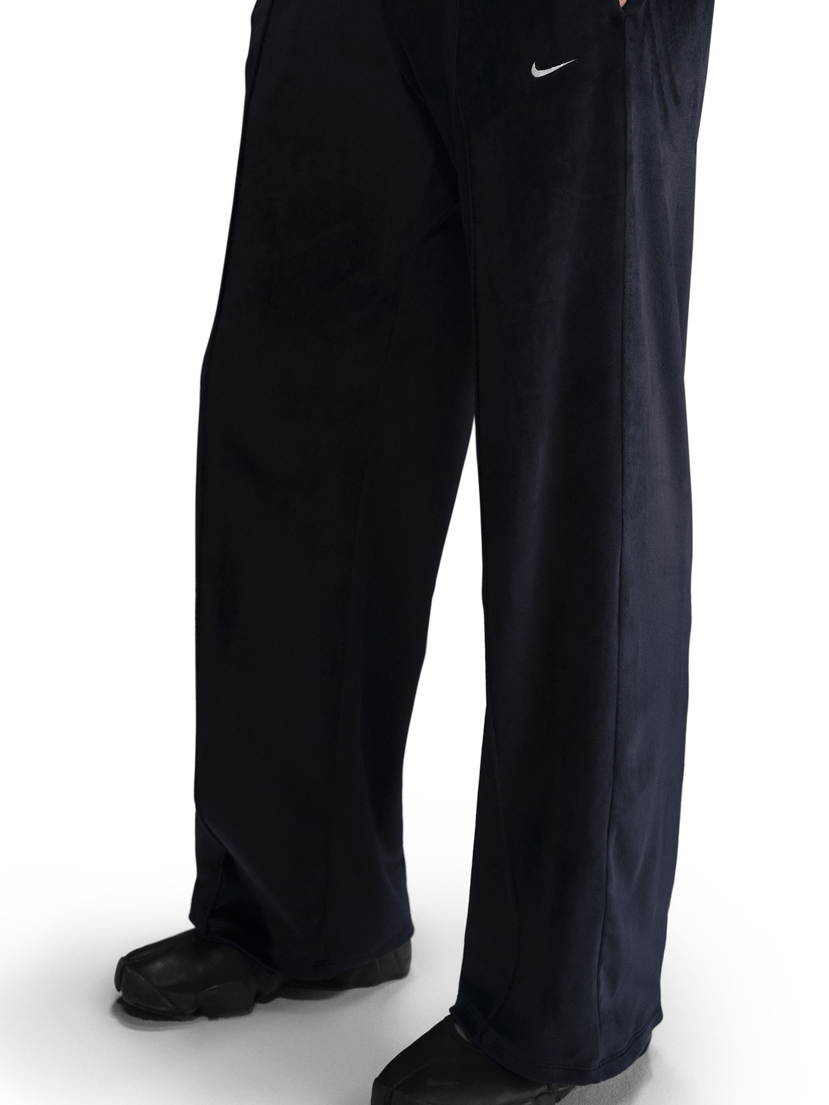 Nike Womens Sportswear Chill Knit Velour Black Sweatpants