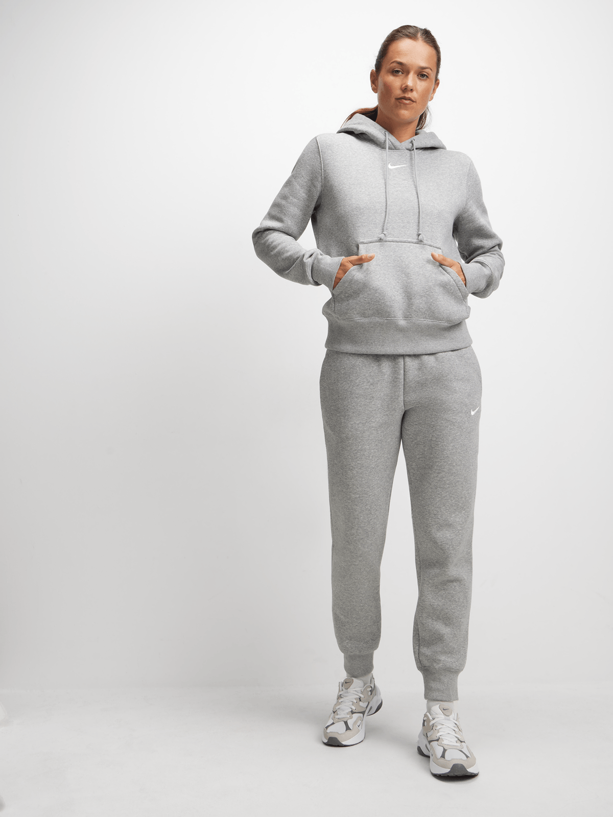 Nike Womens Sportswear Phoenix Fleece Grey Hoodie