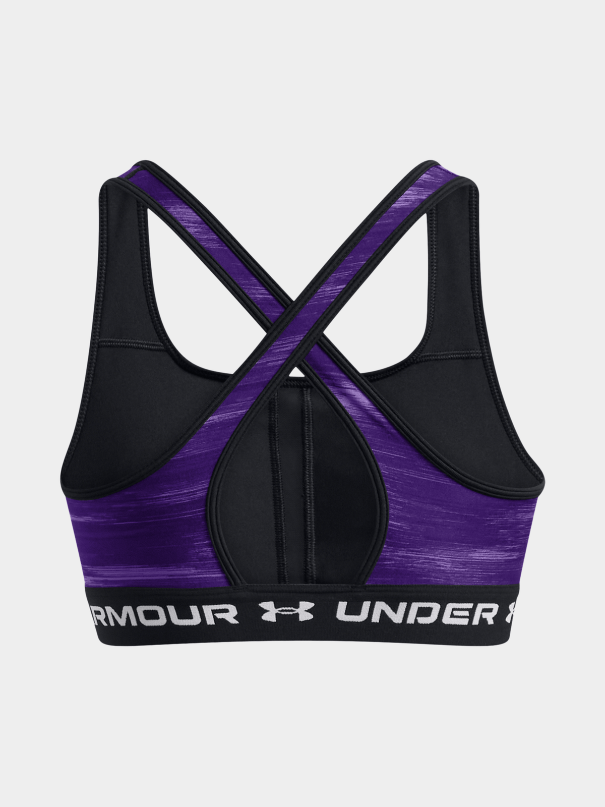 Under Armour® Womens Mid Crossback Printed Purple Sports Bra
