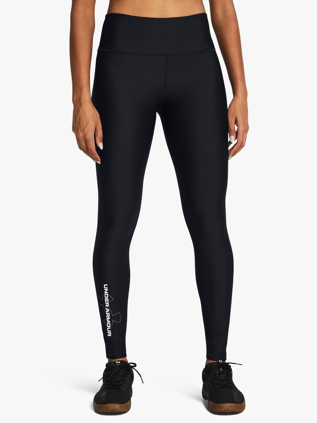 Under Armour Womens Tech Branded Black Tights