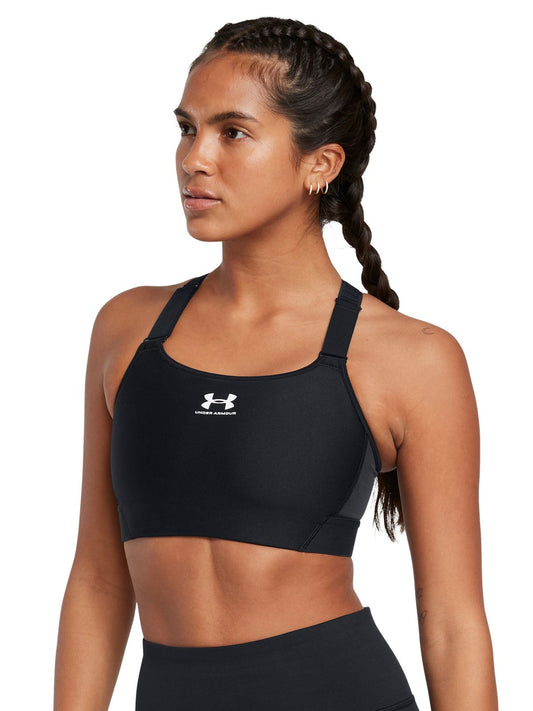 Under Armour Womens HeatGear High Impact Black Sports Bra
