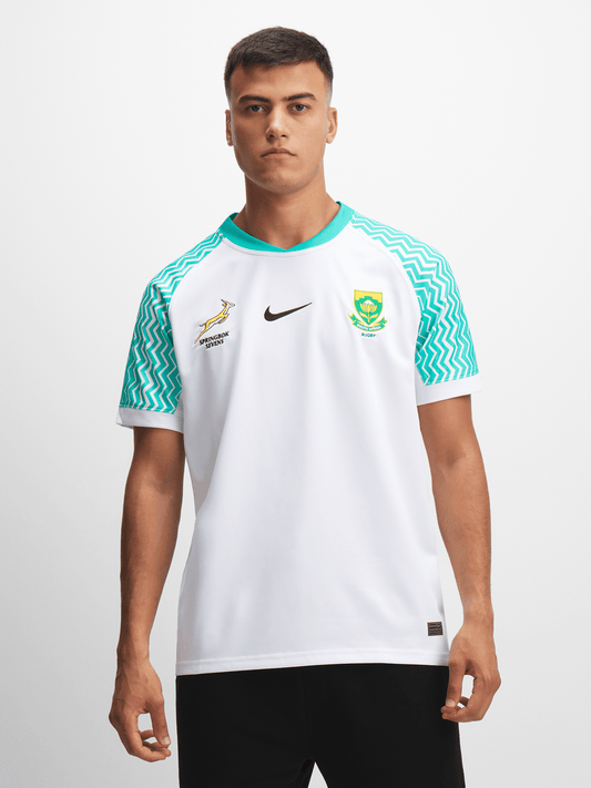Nike Mens Springbok 7's White Away Stadium Jersey 2024