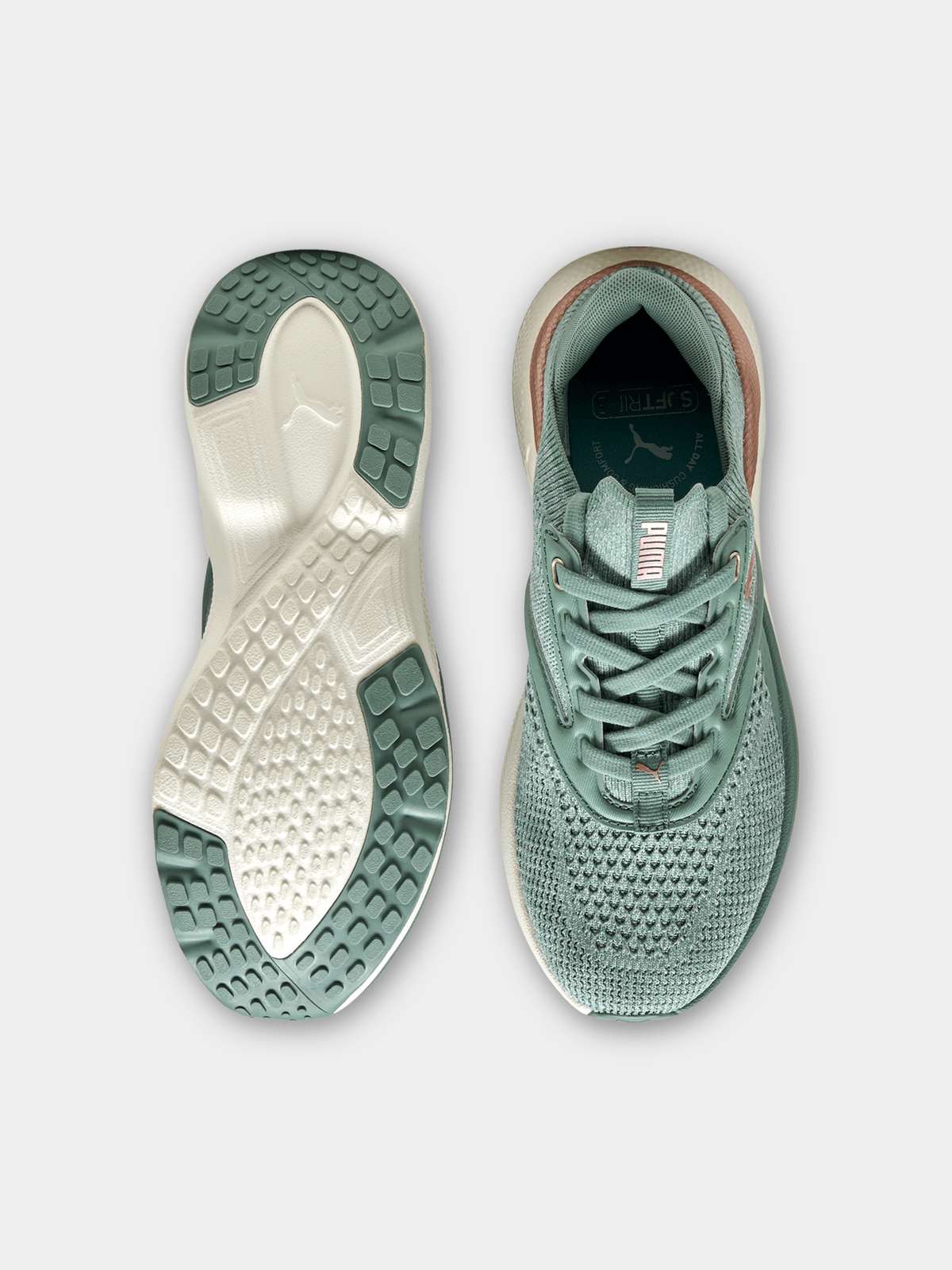 Puma Womens Softride Green Moon/Gold Training Shoes