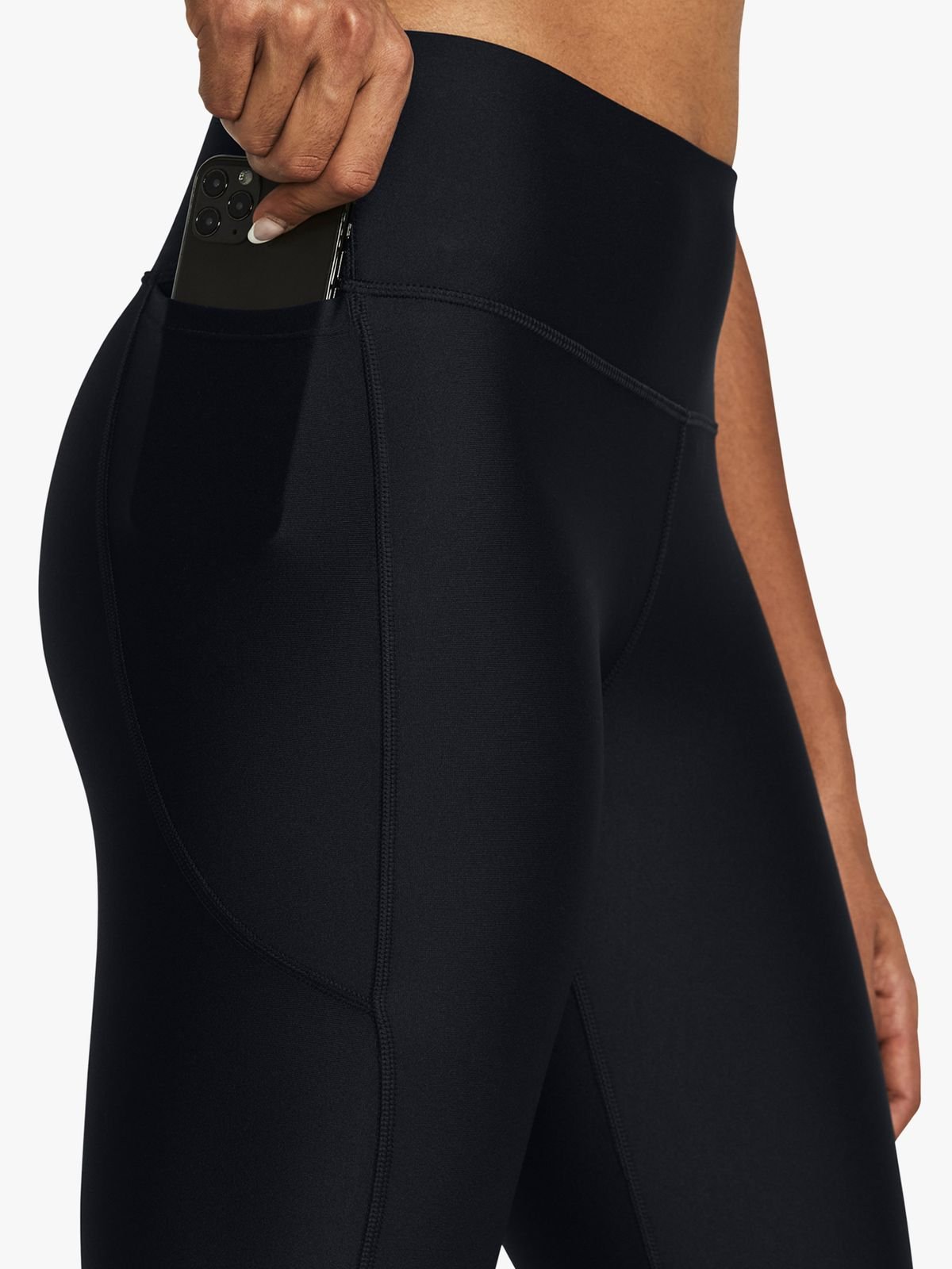 Under Armour Womens Tech Branded Black Tights