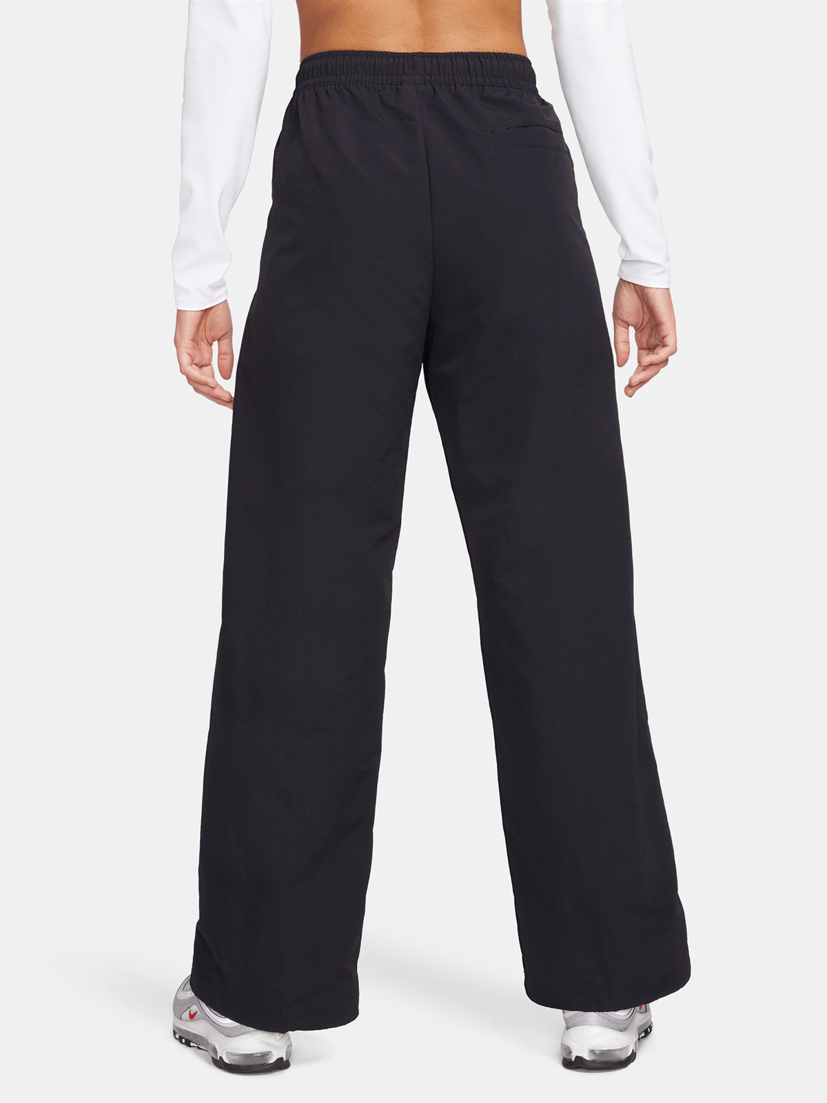 Nike Womens Sportswear Open-Hem Black Pants