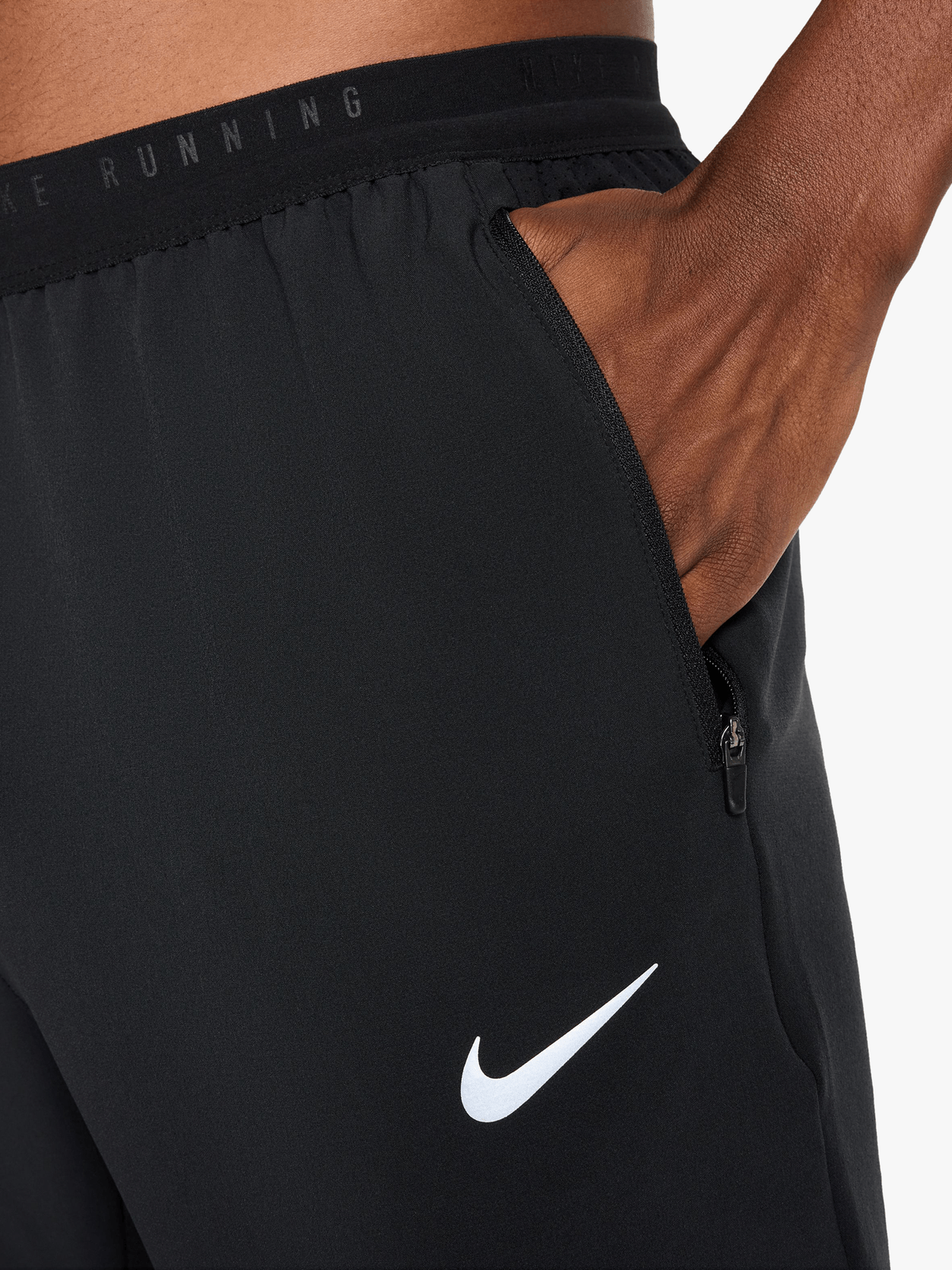 Nike Mens Dri-Fit Stride Woven Black Running Pants
