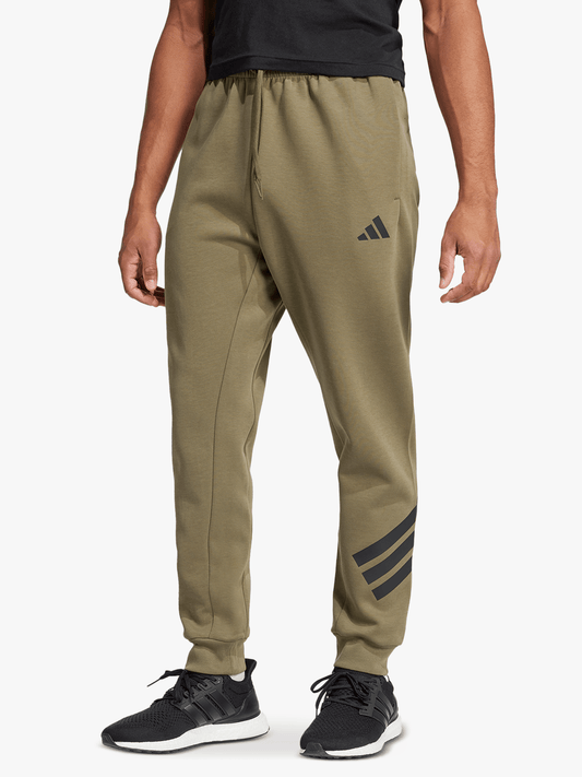 adidas Mens Future Icons 3-Stripes Olive Pants