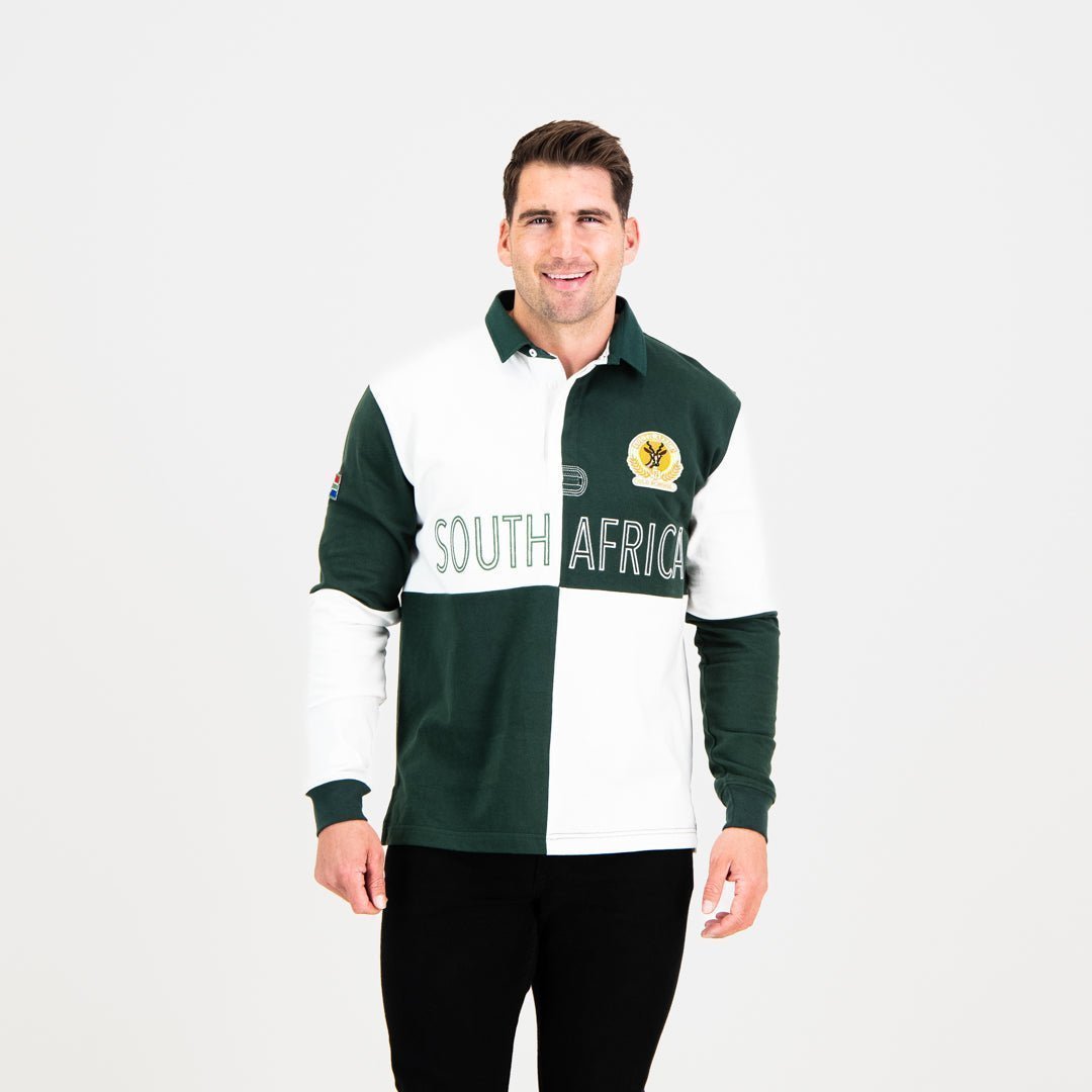 SA Supporters Quartered LS Rugby Jersey-OS Green