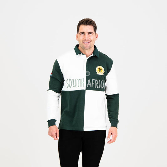 SA Supporters Quartered LS Rugby Jersey-OS Green