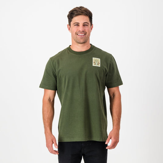 SA Supporters Stamp Reg Crew Tee-Military Olive