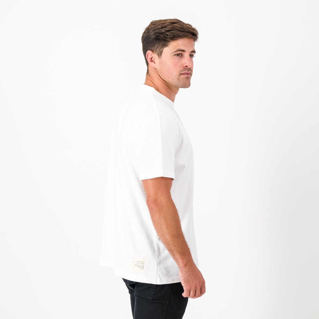 SA Supporters Stamp Reg Crew Tee-White