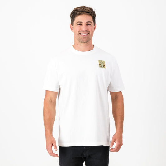 SA Supporters Stamp Reg Crew Tee-White