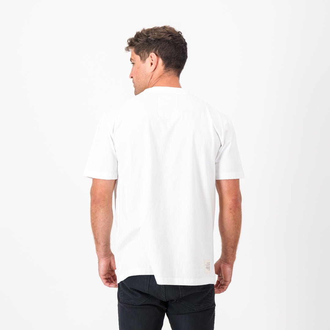 SA Supporters Stamp Reg Crew Tee-White