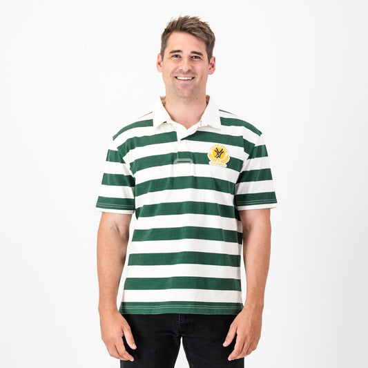 SA Supporters 4X4 Stripe SS Rugby Jersey-Cloud Dancer